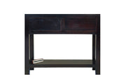 Wooden Console table With 2 drawer In Walnut Finish for Living Room