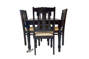 Wooden Dining Table 4 Seater Set for Dining Room in Walnut Finish