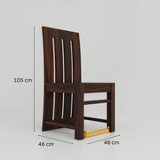 Solid Wood 2 Seater Dining Table Set In Honey Finish