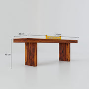 Solid Wood Dining Table 6 Seater in Natural Finish