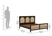 Solid Wood King Size Bed Without Storage  for Bedroom