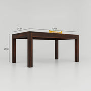 Solid Wood Dining Table 6 Seater with Chairs for Home In Walnut Finish