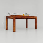 Solid Wood Dining Table 6 Seater with Chairs for Home In Walnut Finish