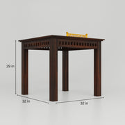 Wooden Dining Table 2 Seater with Chairs for Dining Room & Cafe