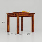 Wooden Dining Table 2 Seater with Chairs for Dining Room & Cafe