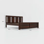 Solid Wood Queen Size Bed Without Storage for Bedroom
