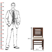 Modern Wooden 4 Seater Dining Table Set