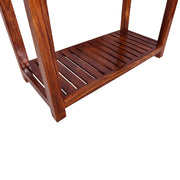 Solid Wood Small Table for Home & Office in Teak Finish