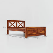Wooden Single Bed for Bedroom & Living Room