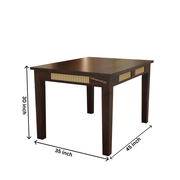 Premium Sheesham Wood 4-Seater Dining Set with Cane Chairs