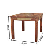 Premium Sheesham Wood 4-Seater Dining Set with Cane Chairs