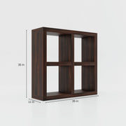 Wooden Open Bookshelf For Book Storage in Maple Finish