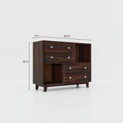 Wooden Sideboard Cabinet for Living Room in Natural Finish