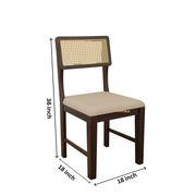 Premium Sheesham Wood 4-Seater Dining Set with Cane Chairs