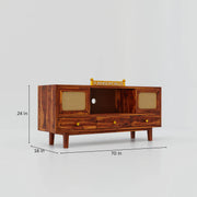 Solid Wood TV Unit with Drawers Storage for Living Room