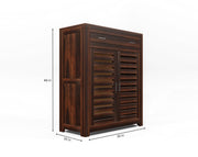 Solid Wood Shoe Rack with Drawer for Living Room Storage