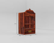 Solid Wood Wall Mounted Temple with Drawer for Home & Temple Space