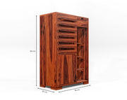 Solid Wood Shoe Rack with Cabinet Storage for Living Room