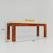 Solid Wood Dining Table 6 Seater with Bench for Kitchen &  Home