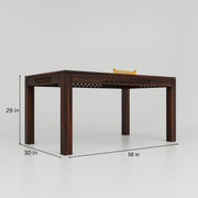 Solid Wood Dining Table 6 Seater with Bench for Kitchen &  Home