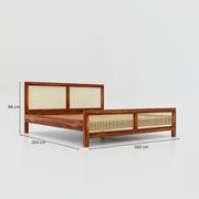 Wooden King Size Bed Without Storage for Bedroom