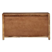 Solid Wood Chest of Drawers for Living Room in Rustic Teak Finish