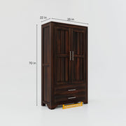 Wooden Wardrobe for Bedroom & Living Room in Walnut Finish