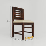 Solid Wood Dining Table 2 Seater for Dining Room in Honey Finish