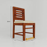 Solid Wood Dining Table 2 Seater for Dining Room in Honey Finish