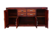 Solid Wood Sideboard Cabinet With 4 Door 4 Drawer