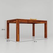 Solid Wood  Dining Table 4 Seater with Chairs & Bench for Home