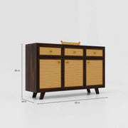 Wooden Sideboard Cabinet with Drawer for Living Room