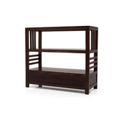 Wooden Bookcase for Book Storage in Walnut Finish