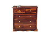Wooden Chest of Drawers for Living Room in Honey Finish
