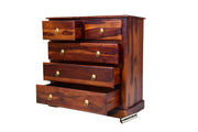 Wooden Chest of Drawers for Living Room in Honey Finish