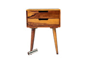 Wooden Bedside Table With 2 Drawer for Bedroom