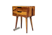 Wooden Bedside Table With 2 Drawer for Bedroom