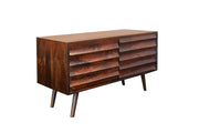 Mango Wood TV Cabinet with 2 Doors for Living Room