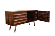 Mango Wood TV Cabinet with 2 Doors for Living Room