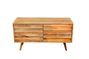 Mango Wood TV Cabinet with 2 Doors for Living Room