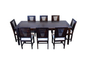 Wooden Dining Table 8 Seater with Cushion Chair for Dining Room