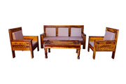 Wooden 5 Seater Sofa Set for Living Room