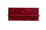 Wooden Wall Shelf Mounted Key Hook Holder for Office and Home