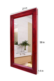 Solid Wood Frame Decorative Wall Mirror for Home