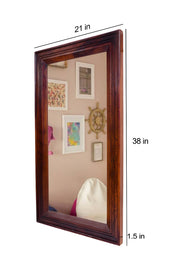 Solid Wood Frame Decorative Wall Mirror for Bedroom Bathroom
