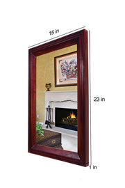 Wooden Frame Decorative Wall Mirror for Bedroom Bathroom