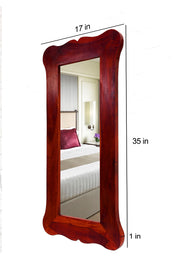 Wooden Frame Decorative Wall Mirror for Home