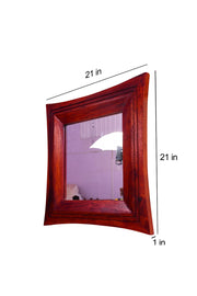 Wooden Frame Decorative Wall Mirror for Home