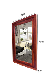 Wooden Frame Decorative Wall Mirror for Bedroom & Home