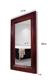 Solid Wood Frame Decorative Wall Mirror for Home